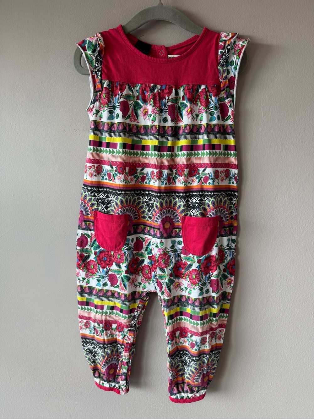 Desigual Babyβ Colorful Print Boho Bubble Pants Romper 18 Months